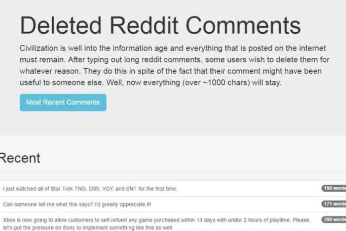 How to access deleted threads and comments on Reddit