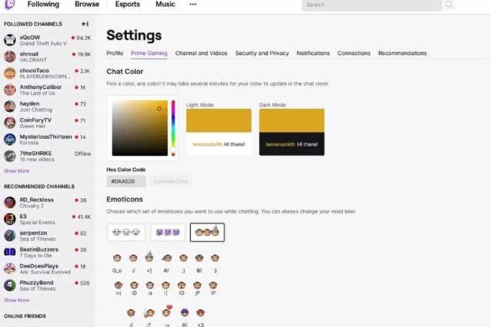 How to change name color on Twitch