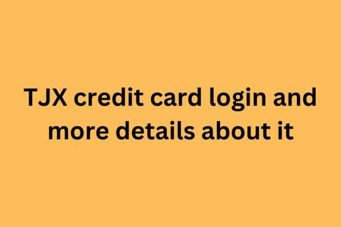 TJX credit card login